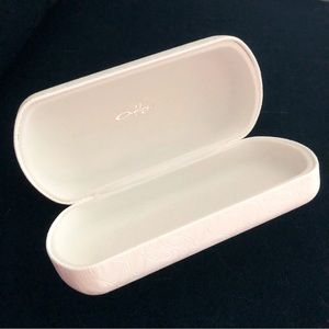 Authentic Oakley Pattern Logo Branded Lg White Hard Clamshell Sunglass Case